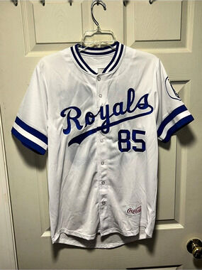 Kansas City Royals 1985 Champs SGA 2025 Jersey Medium White Embroidered Front
